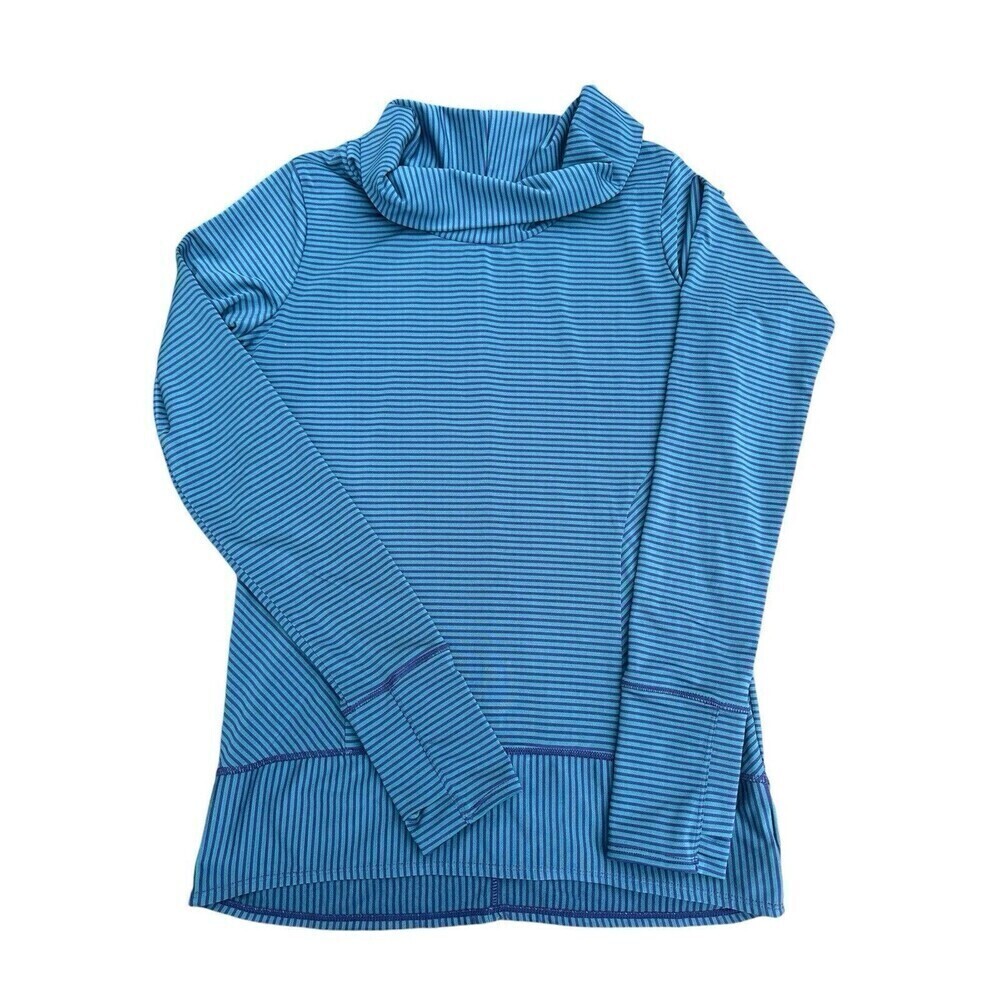 Prana Long Sleeve Top Shirt Striped Cowl Neck XS Outdoors